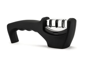 Aiguiseur à 3 phases pour couteaux de cuisine – résultat professionnel, design ergonomique, noir