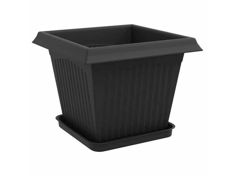  Jardinière - pots de plantes 6 pcs noir plastique  - Conforama E
