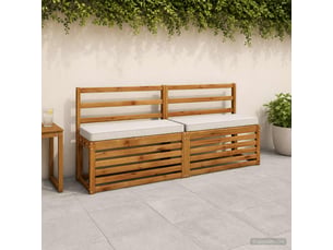 Lot de 2 coussins de banc, coussins d'assise vught 100 % polyester blanc cf58411