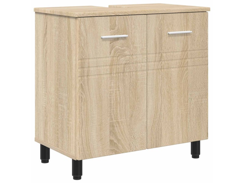 Unité de vanité de salle de bain, meuble de rangement chêne sonoma 60x35x60 cm shl9370 - Conforama A