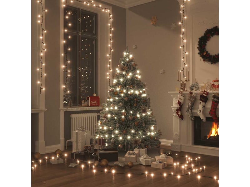 Guirlande lumineuse, éclairage de noël 400 led 40 m 8 effets lumineux blanc chaud cf62385 - Conforama B