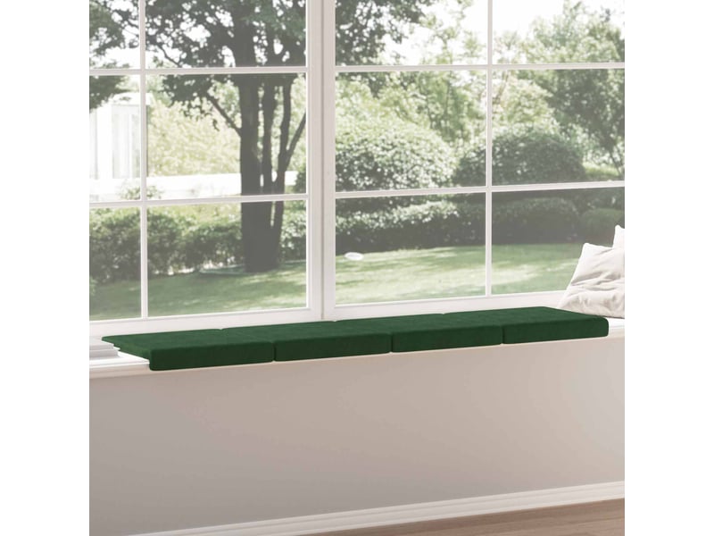Lot de 4 coussins de banc, coussins d'assise, coussins pour chaisecanapé velours côtelé vert foncé profondeur 35 cm cf52612 - Conforama D