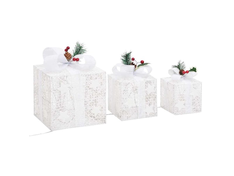 Boîtes-cadeaux de noël décoratives 3 pcs extérieur intérieur  - Conforama E