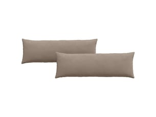 Lot de 2 coussins de canapé, coussins décoratifs tissu taupe 120 x 40 cm cf58951