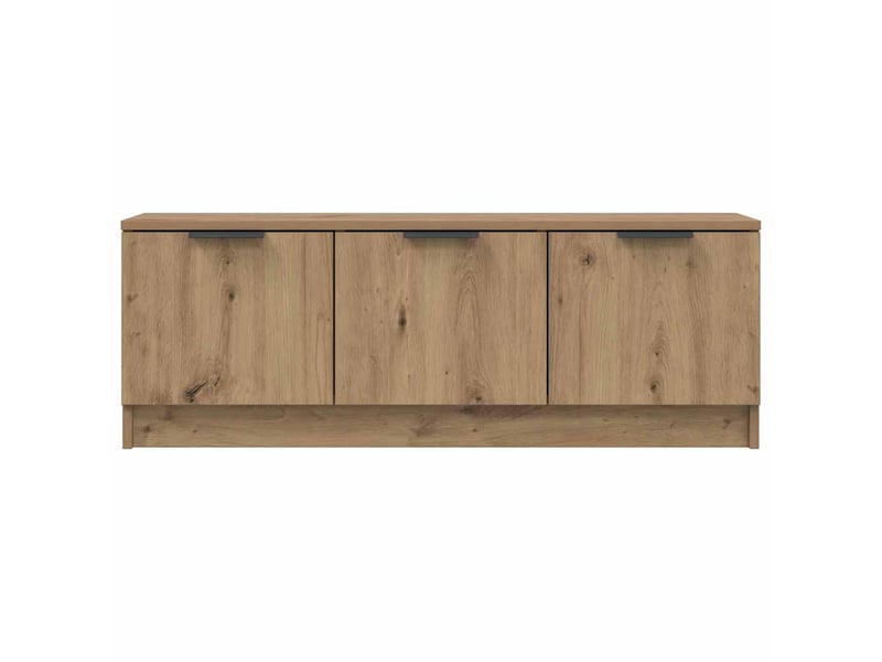  Meuble tv - banc tv - meuble de rangement chêne artisanal 102x35x36,5 cm bois d'ingénierie  - Conforama E