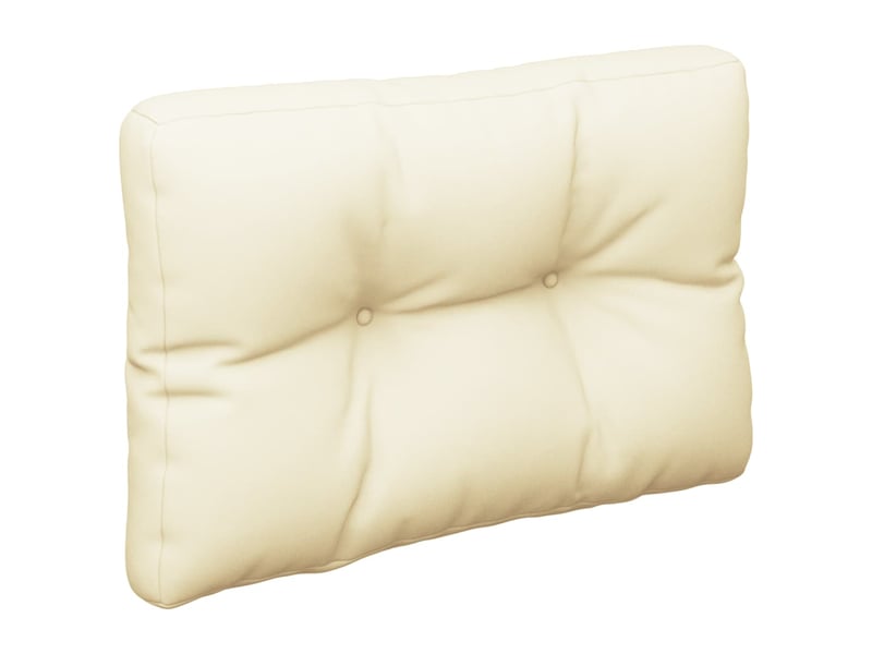  Coussin de palette, coussin de chaise, coussin de canapé crème 50x40x12 cm tissu cf55332  - Conforama D