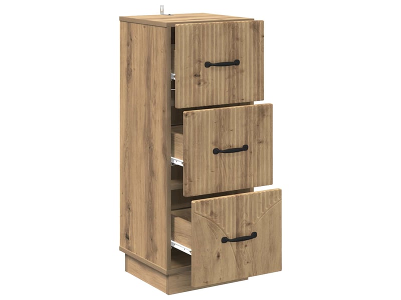 Armoire de rangement bureau, armoire à tiroirs 33 x 34.5 x 87 cm bois d'ingénierie shl4833 - Conforama E