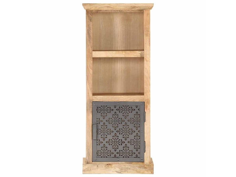  Buffet, meuble de rangement salon avec porte 45x32x110 cm bois de manguier solide  - Conforama C