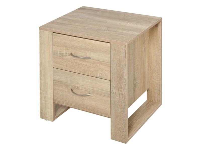  Table de chevet avec tiroirs et table d'appoint de style moderne pour chambre ou salon, 48 x 39 x 54 cm, couleur naturelle  - Conforama B