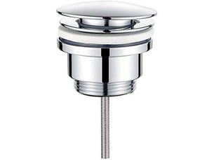 Bonde de lavabo à clapet (sans trop-plein) - bouchon de vidange - bonde de lavabo, argenté