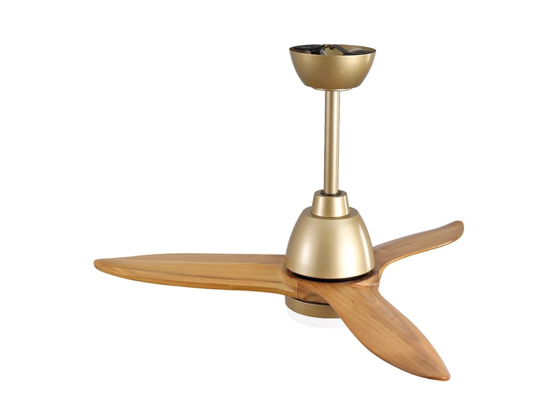  Ventilateur de plafond moderne 36 pouces en bois naturel avec led dimmable 3 teintes, pales massives en érable, commande séparée, moteur dc réversible et mémoire, finition élégante pour une déco intérieure contem… ORFRW5766P470012 - Conforama D