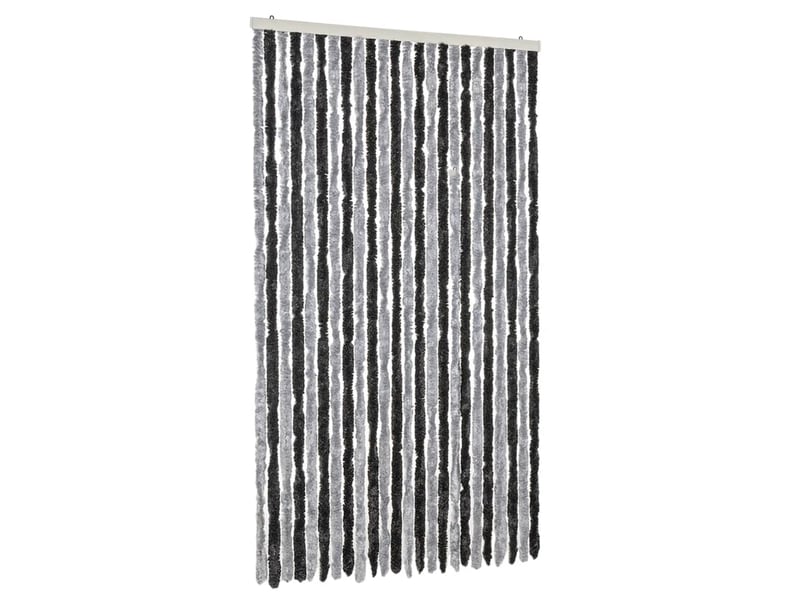  Rideau anti-mouches, moustiquaire gris et noir 100x200 cm chenille cf43544  - Conforama A