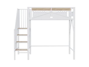 Lit mezzanine 90x200 cm MAISONORA coloris blanc