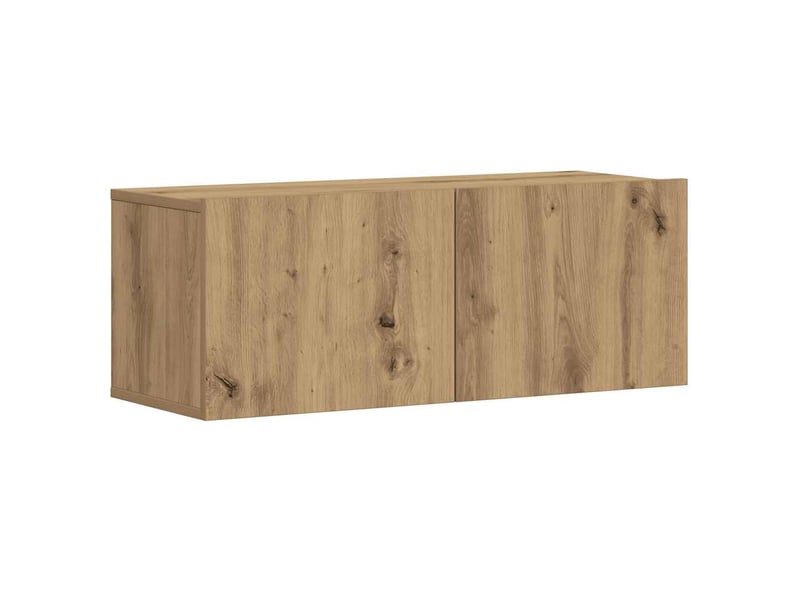  Lot de 3 meuble tv mural, meuble tv suspendu chêne artisanal bois d'ingénierie shl2893  - Conforama D