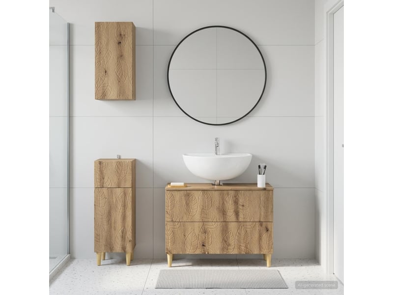  Ensemble de meuble de salle de bain 3 pièces delft cf63368  - Conforama B