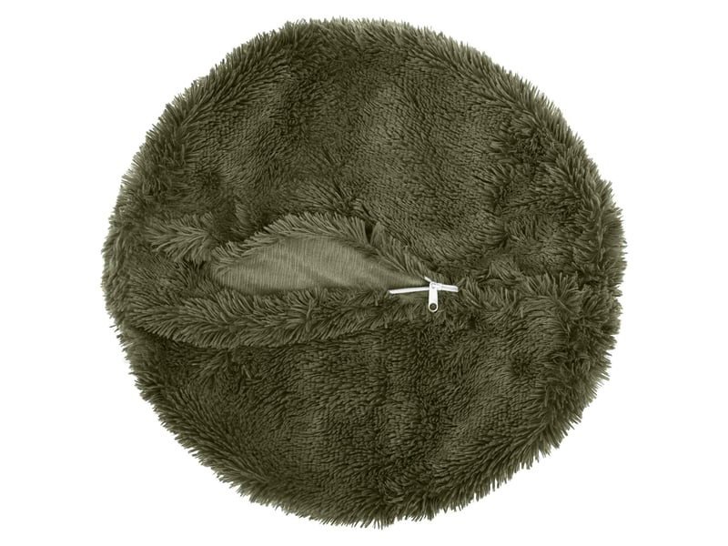  Lot de 2 coussins avec oreiller, coussins décoratifs heerlen vert fleece pv cf50633  - Conforama D
