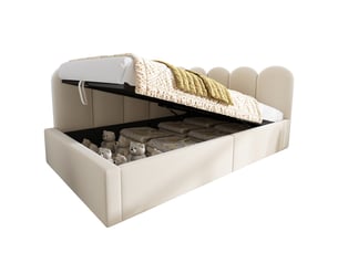 Lit coffre 90x190 cm    coloris beige