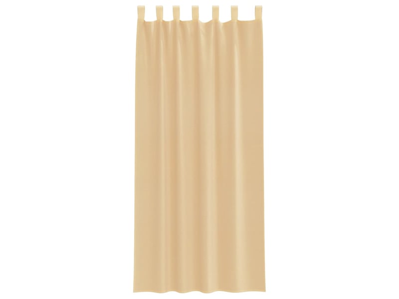  Lot de 2 rideaux en voile, voilages avec passe-tringles sable cf44493  - Conforama D