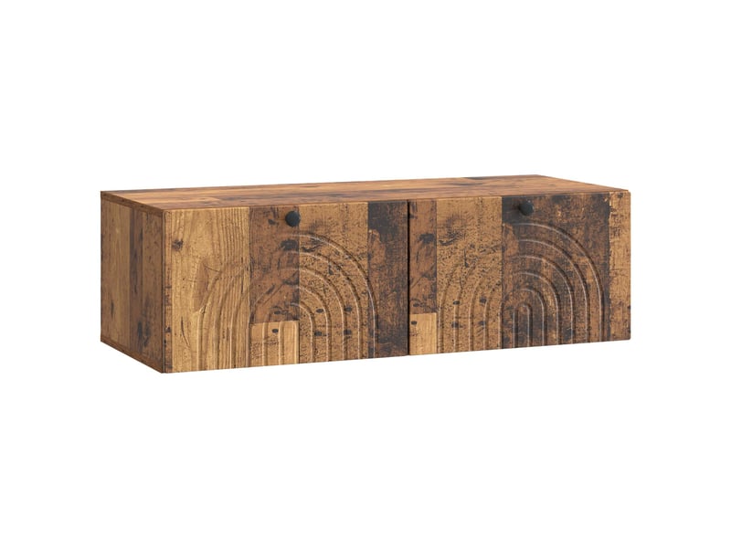  Meuble tv - banc tv - meuble de rangement mural bois ancien 99 x 41 x 30 cm bois d'ingénierie  - Conforama A