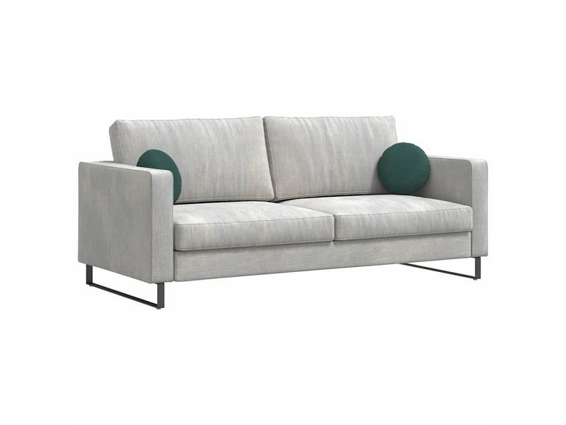  Lot de 2 coussins de siège, coussins décoratifs velours vert foncé ø30 x 13 cm cf59919  - Conforama C