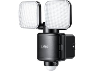 Projecteur led exterieur detecteur de mouvement 2 tetes ajustables 900 lm 6500 k ip44