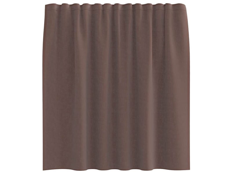  Lot de 2 rideaux en voile, voilages avec passants marron cf44445  - Conforama D