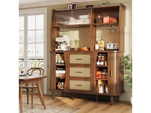 Buffet 4 porte(s)  3 tiroir(s) <strong></strong> <strong></strong> - 140 cm coloris bois foncé 