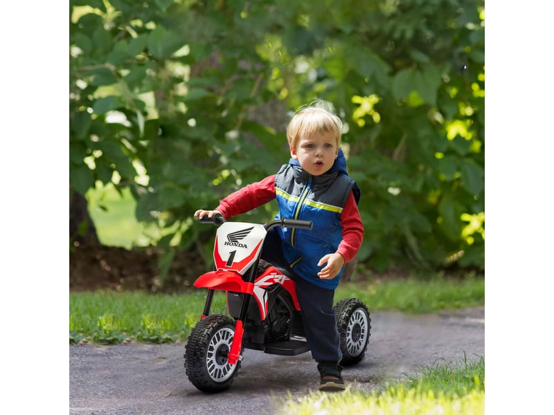  Moto électrique honda pour enfants, 3 kmh, effets sonores, 18-36 mois, rouge  - Conforama C