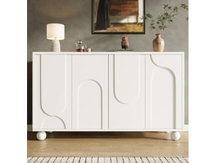 Buffet 4 porte(s)  0 tiroir(s) <strong></strong> <strong></strong> - 120 cm coloris blanc 