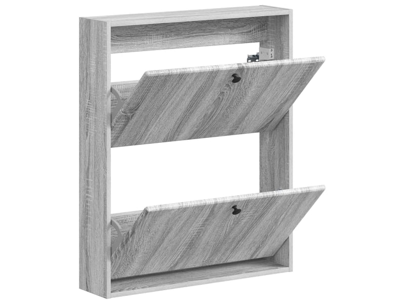  Meuble à chaussures mural, armoire à chaussures breda 71x17x86 cm sonoma gris  - Conforama C
