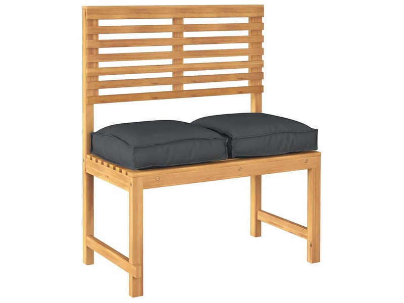 Lot de 2 coussins pour chaise, coussins d'extérieur tissu oxford noir 40 x 40 x 8 cm cf50048 - Conforama C