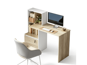 Bureau enfant 126 cm coloris bois clair