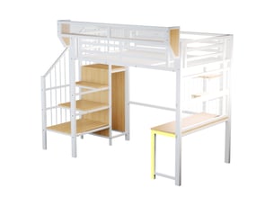 Lit mezzanine 90x200 cm    coloris blanc