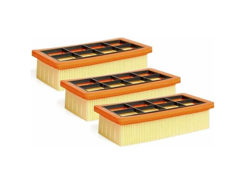 Enowelir filtre plissé plat 3 pièces pour aspirateur kärcher ad 3200 ad 3 premium ad 4 premium accessoire de remplacement  - Conforama E