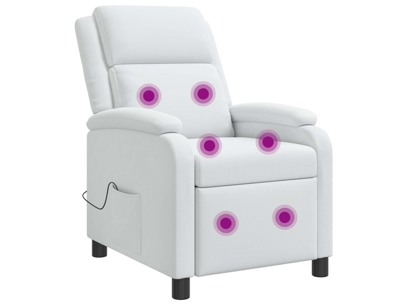 Vidaxl fauteuil de massage inclinable blanc tissu - Conforama A