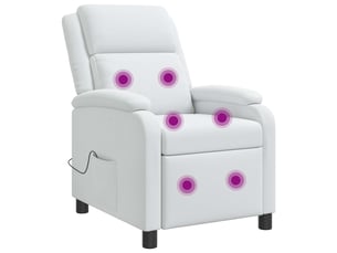 Fauteuil relax manuel VIDAXL  Polyester blanc