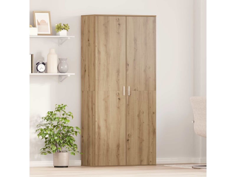 Haut armoire 80x39x178 cm bois d'ingénierie chêne artisanal - Conforama B