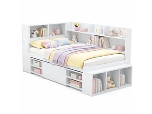 Lit simple 90x200 cm STILVORA   coloris blanc