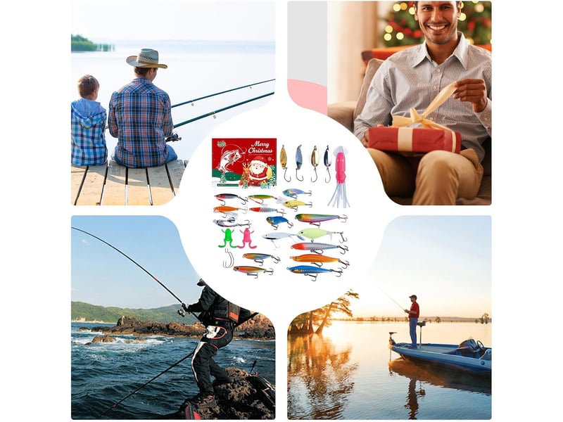  Calendrier de l’avent pêche 2026, 24 jours de leurres et accessoires de pêche, cadeau de noël pour pêcheur  - Conforama D
