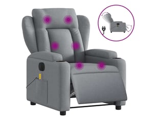 Fauteuil relax électrique  <strong></strong> Tissu argenté