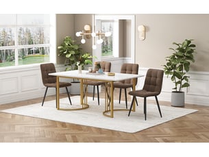Ensemble table rectangulaire 4 chaise(s) <strong>REDOM</strong> <strong></strong>