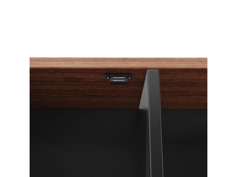  Buffet cuisine 120x40x180, rangement généreux buffet, portes coulissantes, éclairage led  - Conforama D