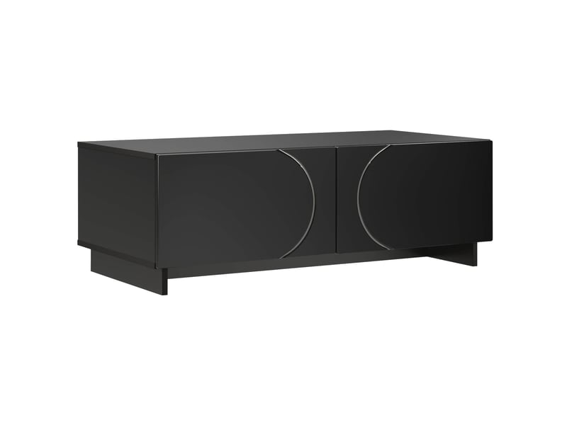  Table basse - table de salon - table à thé noir 102 x 50,5 x 35 cm bois composite  - Conforama A