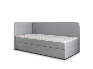 Lit avec rangement 100x200 cm MASSENO coloris gris