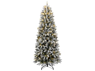 Sapin de noël - arbre de noël artificiel 300 led et neige floquée 180 cm