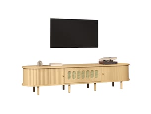 Meuble tv coloris bois clair 180 cm <strong>MODENUIT </strong>  <strong></strong>