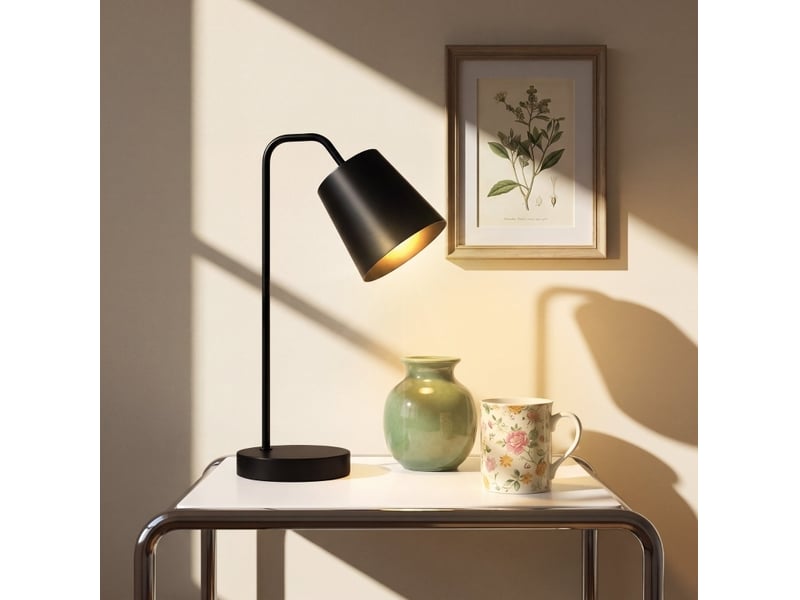 Lot de 2 lampes de table 28x15x41 cm en acier avec ports usb-a et usb-c noir chicfurn - Conforama C