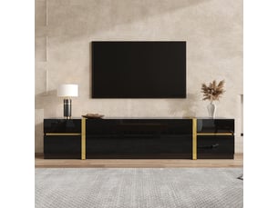 Meuble tv coloris noir 180 cm XYLO