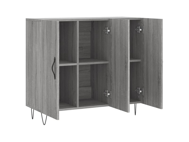  Buffet - bahut - meuble de rangement sonoma gris 90x34x80 cm bois d'ingénierie  - Conforama E
