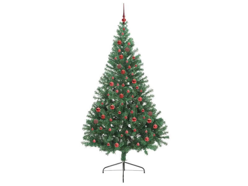  Sapin de noël artificiel, arbre de noël pré-éclairé vert 210 cm pvc shl3002  - Conforama D